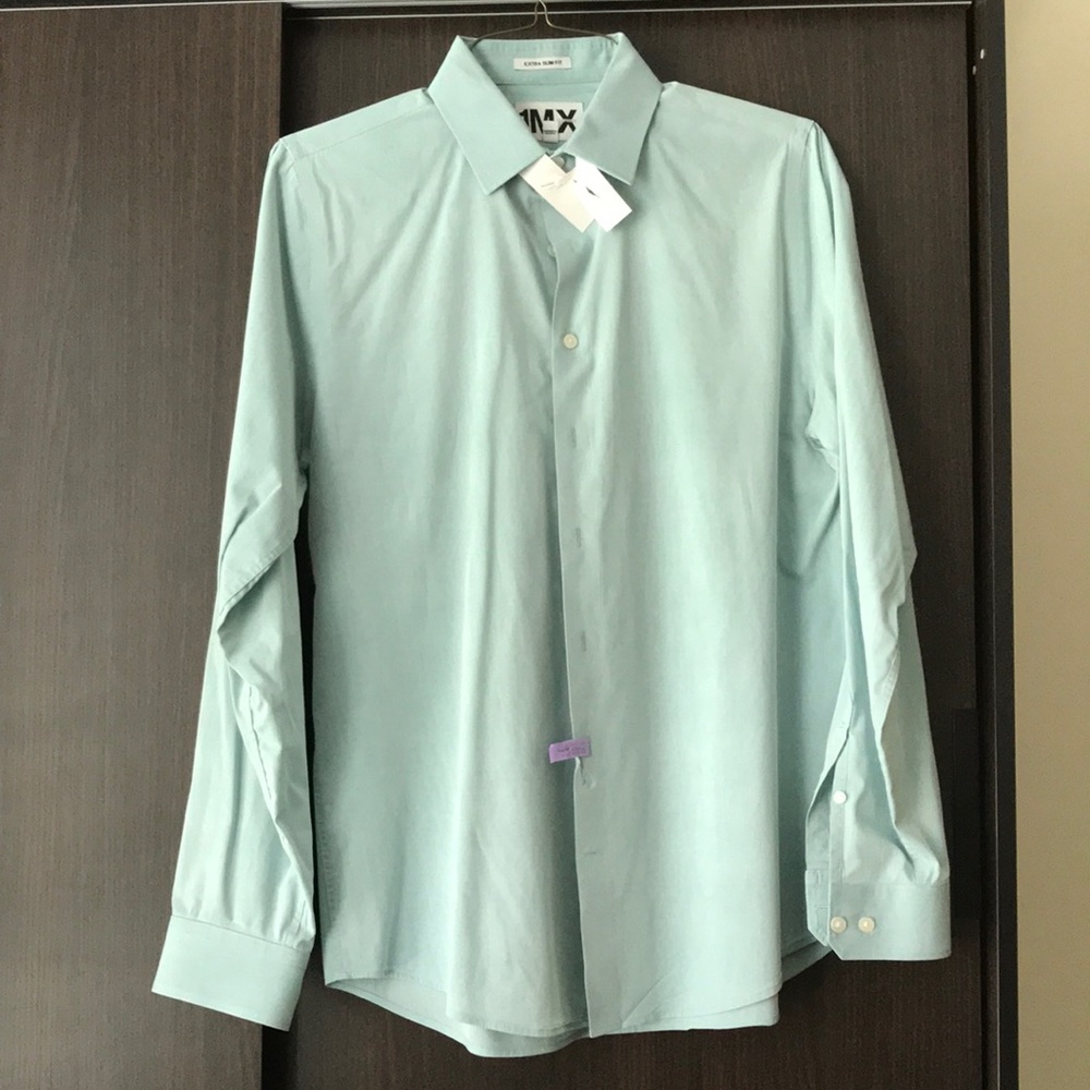 Express aqua dress shirt